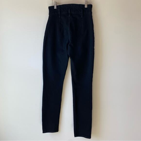 Reformation Yasmin Jeans in Black Size 26 Paperbag Front Zipper Stretch - Picture 6 of 14